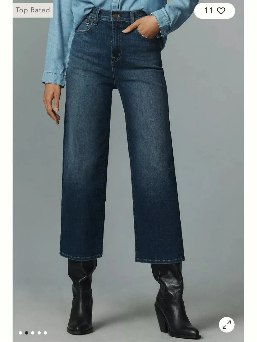 Savannah High Rise Wide Leg Jeans - Picture 2 of 16